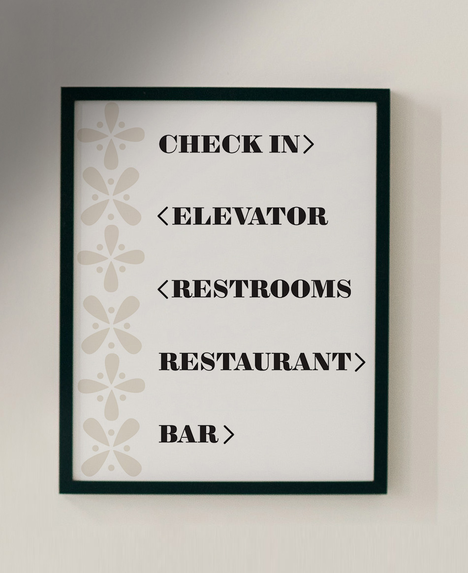 wayfinding sign mockup
